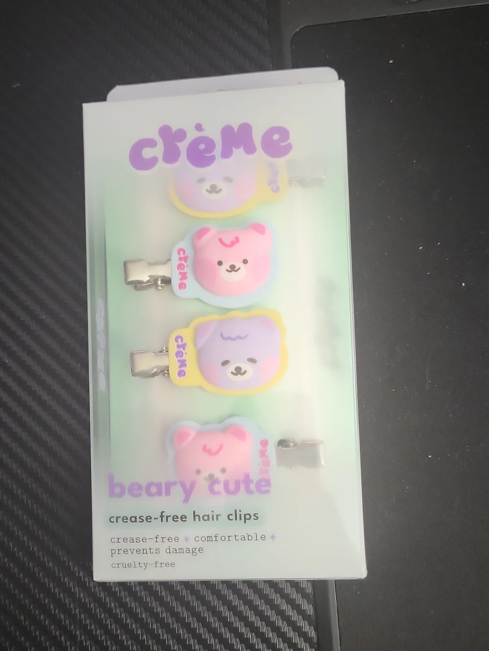 crème Beary Cute Pastel Bear Hair Clips -‎ Set of 4